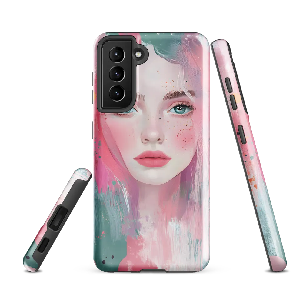 Dreamy Serenity: A Contemporary Portrait | Phone Case |  S21 FE | Tough Case | Glossy