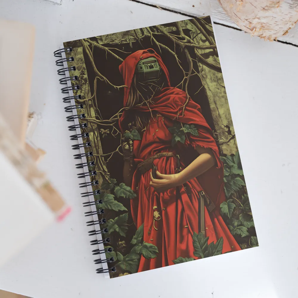 The Enigmatic Cloaked Traveler | Spiral Notebook