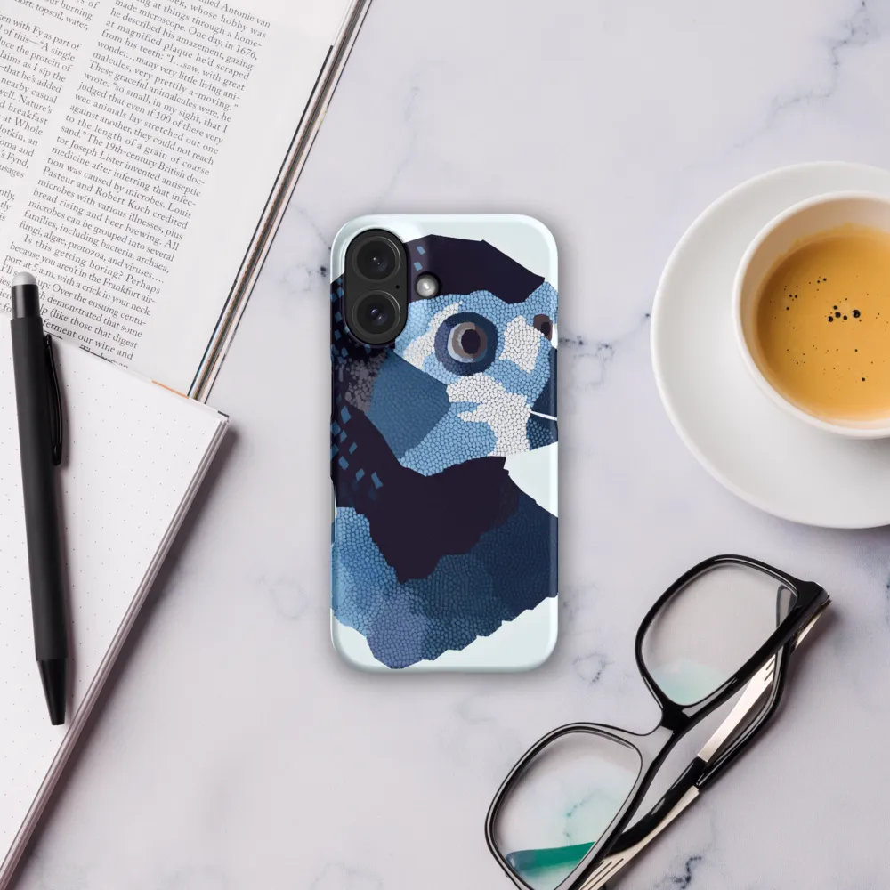 Abstract Avian Portrait in Blue