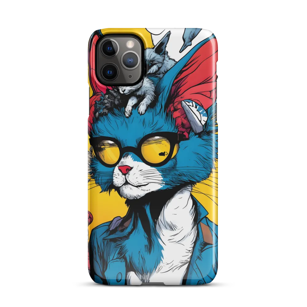 Whimsical Feline Coolness | Phone Case |  11 Pro Max | Snap Case | Glossy