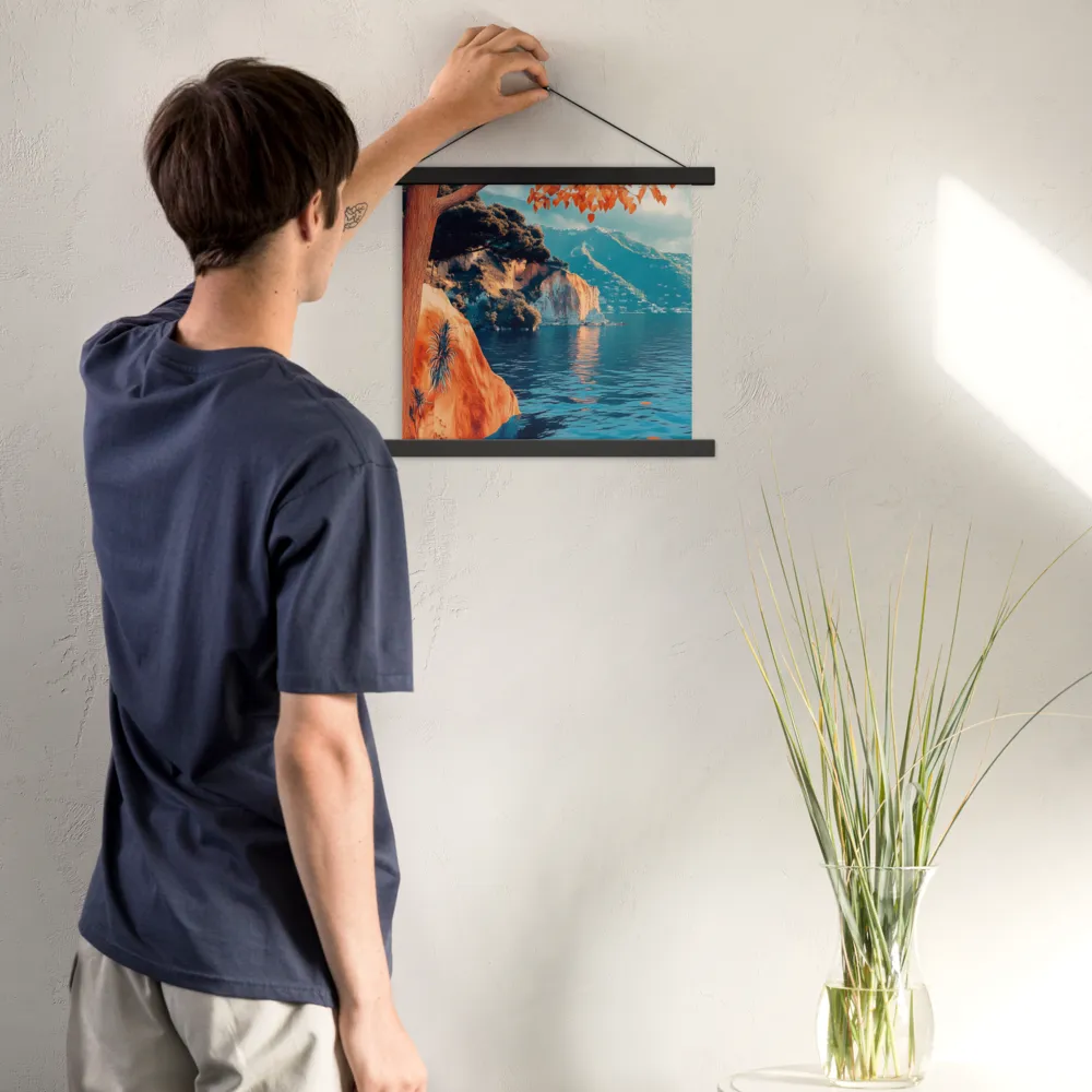Elysian Waterscape | Poster With Black Wood Hanger | 14″×14″