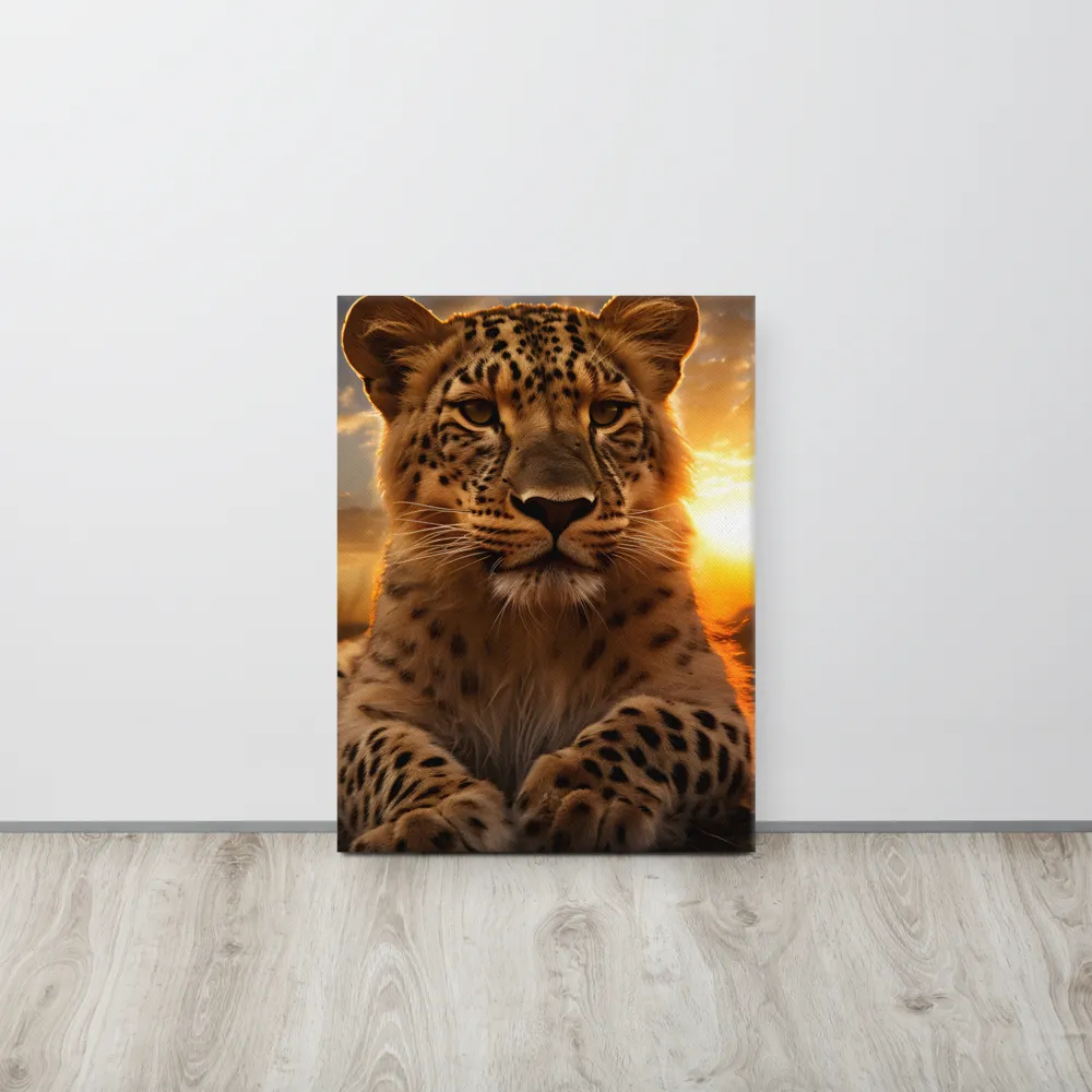 Regal Presence: The Leopard at Sunset