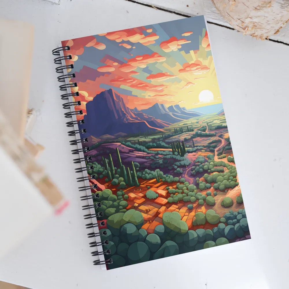 Desert Serenity at Dusk | Spiral Notebook