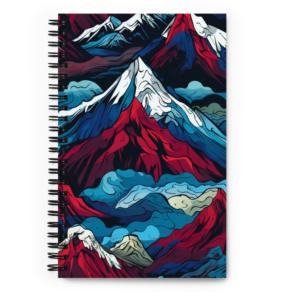 Mountain Majesty: An Abstract Voyage | Spiral Notebook