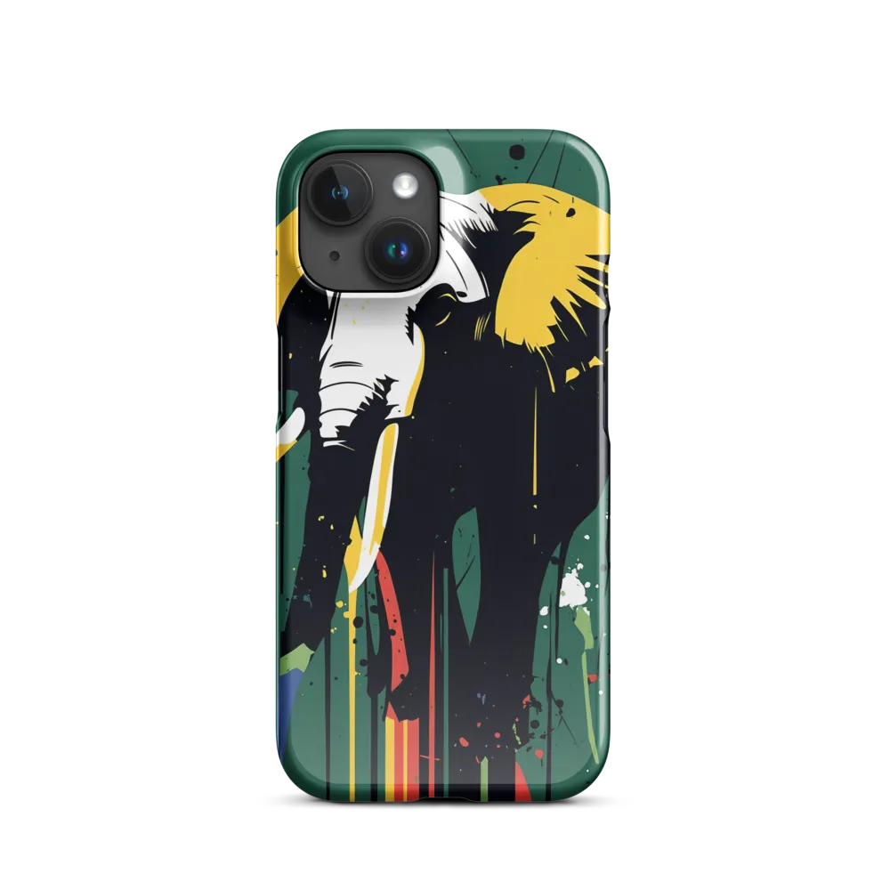 Dripping Elephant — Graphic Stencil on Green