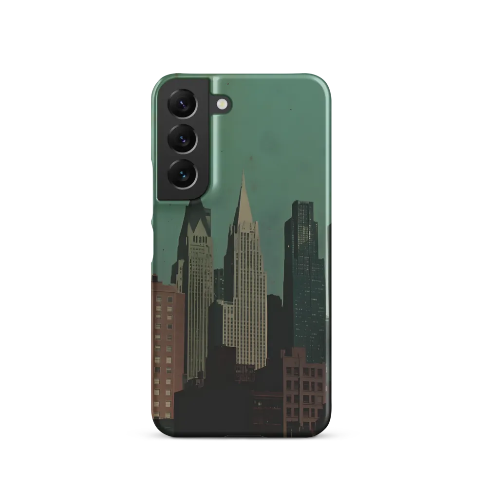 Urban Nostalgia: A Retro Cityscape | Phone Case |  S22 | Snap Case | Matte