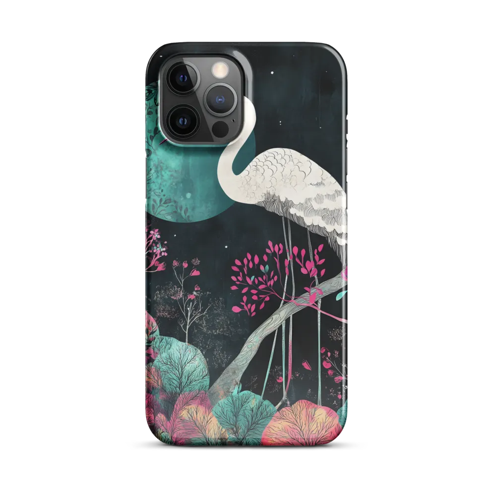 Ethereal Presence: Heron in a Floral Dreamscape