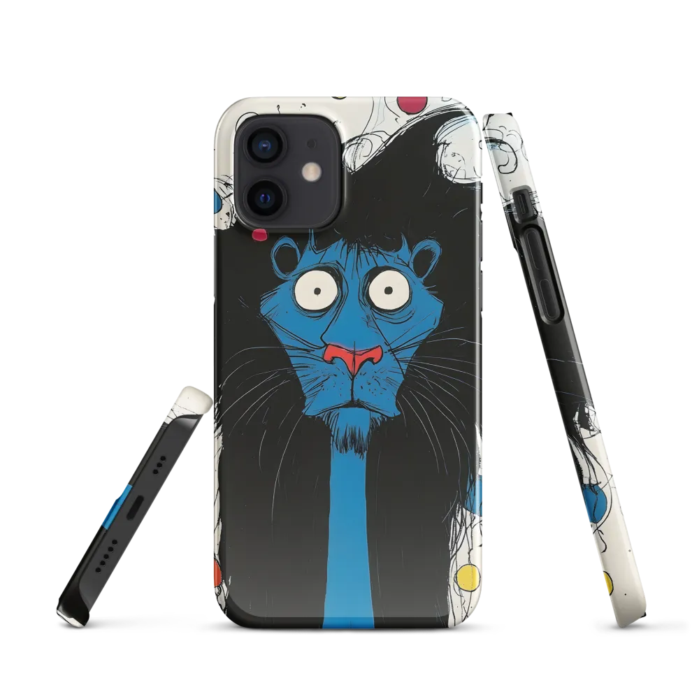 Whimsical Blue Lion