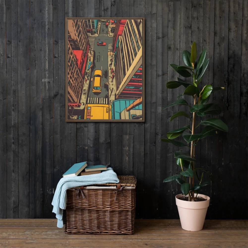 Urban Symphony | Canvas with Brown Frame | 24″×32″