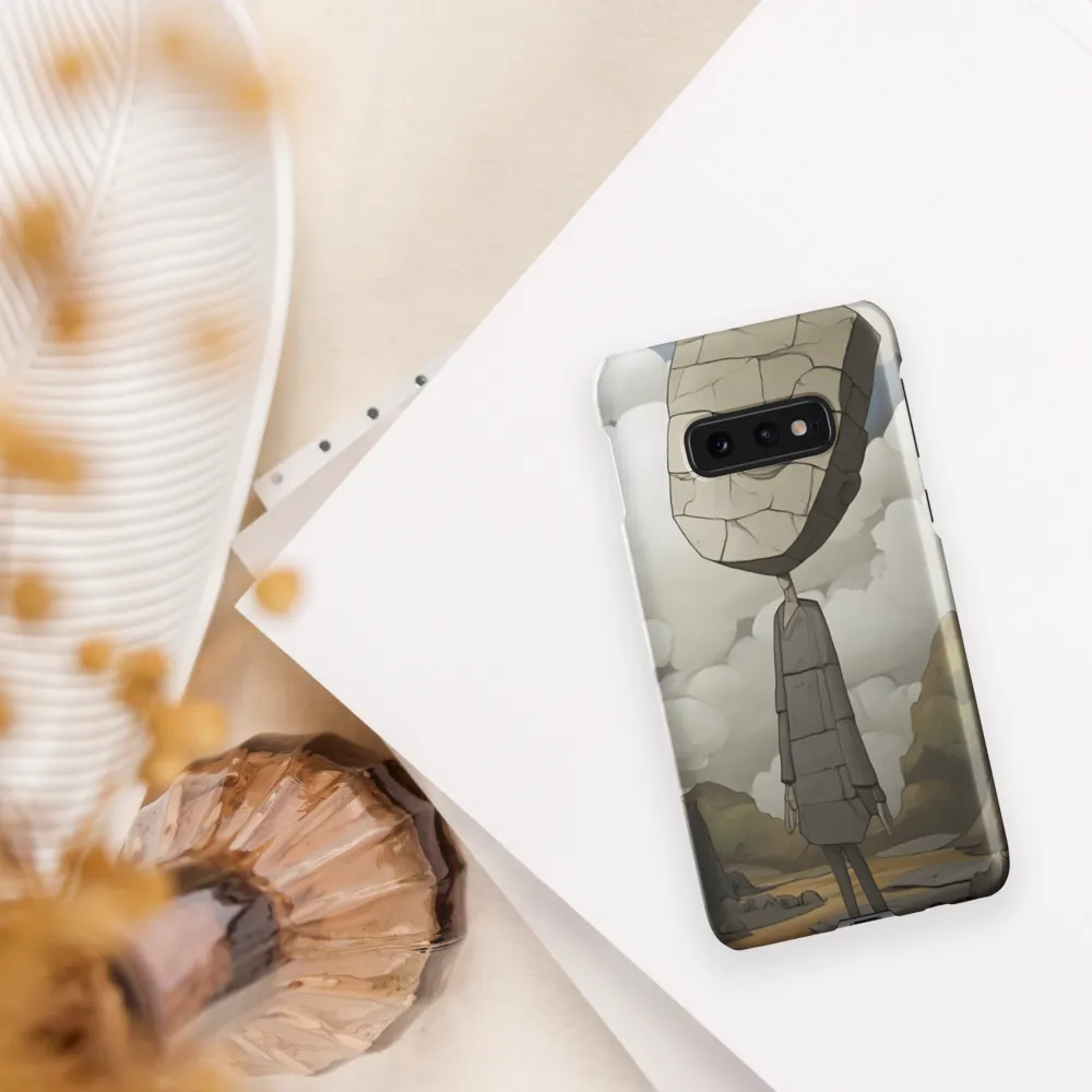 Whimsical Stone Figure in a Rocky Landscape | Phone Case |  S10e | Snap Case | Matte