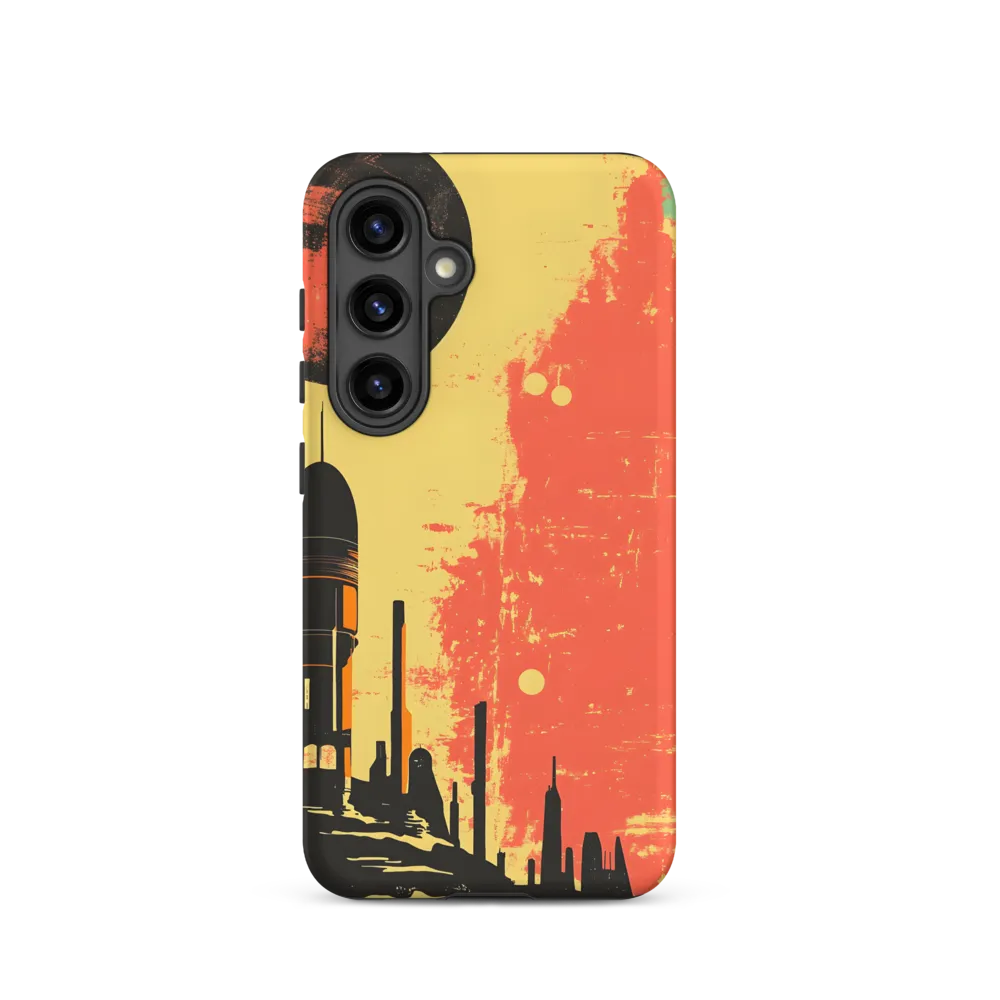 Journey to the Stars: A Retro-Futuristic Landscape | Phone Case |  S24 | Tough Case | Matte