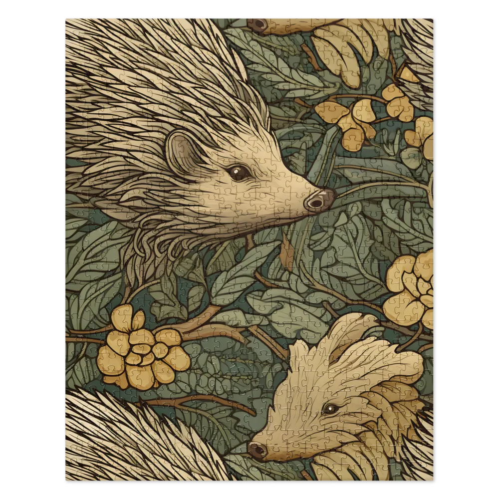 Whimsical Hedgehog Garden | Jigsaw Puzzle | 520 pieces