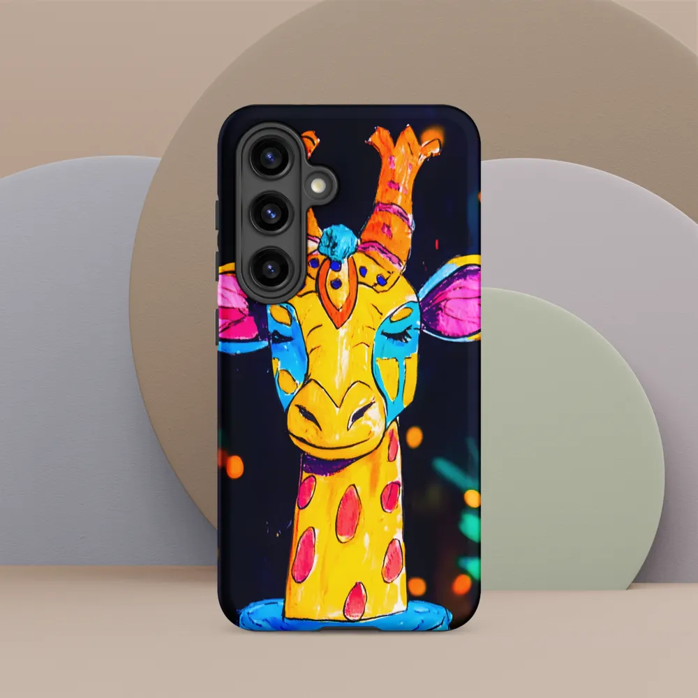 Whimsical Giraffe in Vibrant Colors