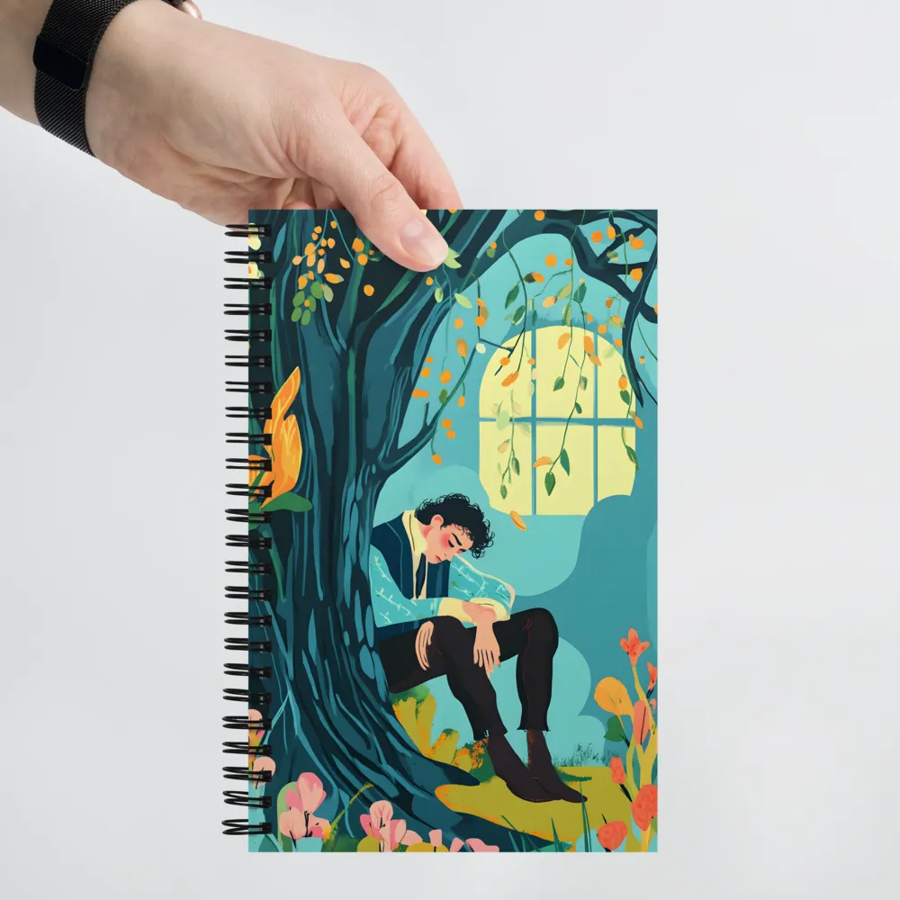 Reflections Under the Tree | Spiral Notebook