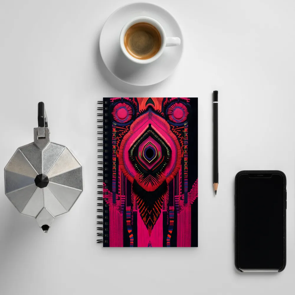 Mystic Mandala in Thread | Spiral Notebook