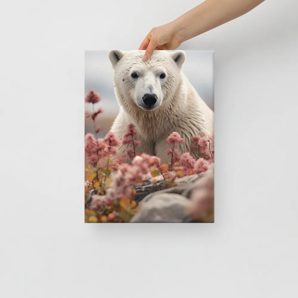 Curiosity Among Blooms: The Polar Bear