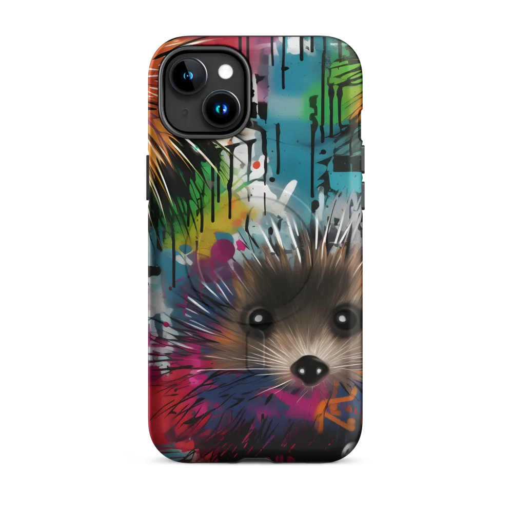 Whimsical Hedgehogs in a Kaleidoscopic Wonderland | Phone Case |  15 Plus | MagSafe® Tough Case | Matte