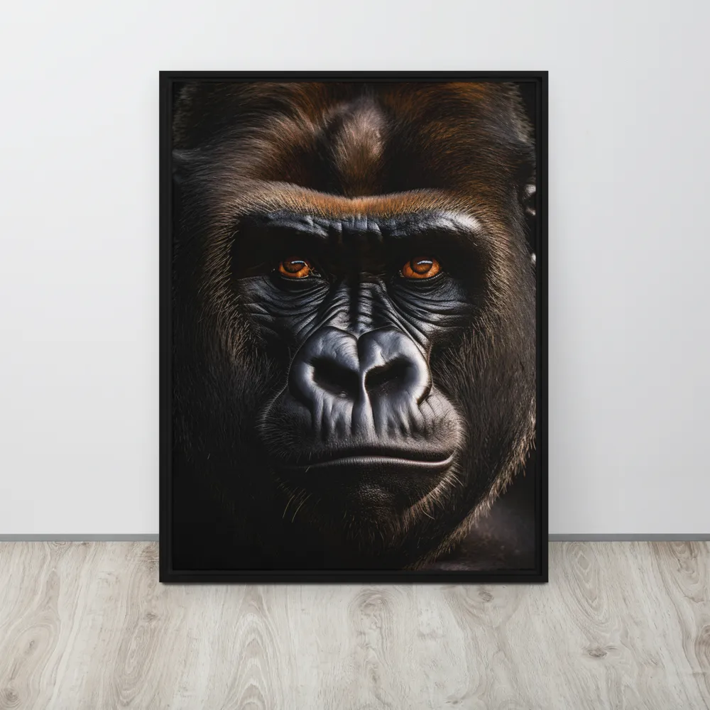 Majestic Gaze | Canvas with Black Frame | 24″×32″