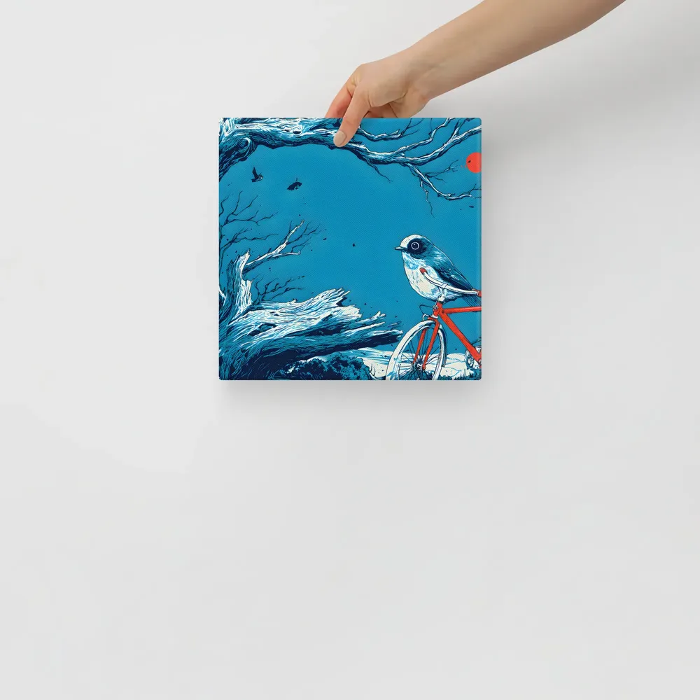 Songbird on a Bicycle 
 Canvas | 10″x 10″