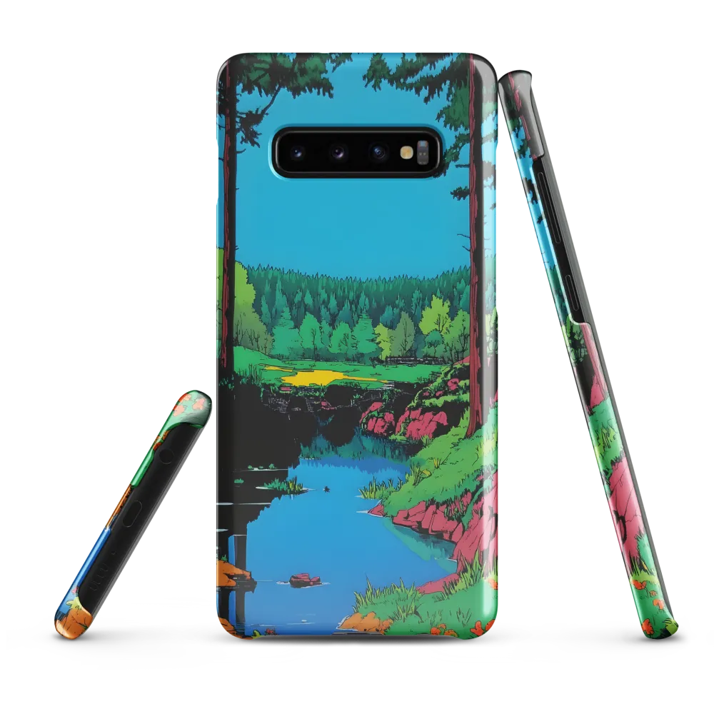 Tranquil Reflections: A Vibrant Landscape | Phone Case |  S10 Plus | Snap Case | Glossy