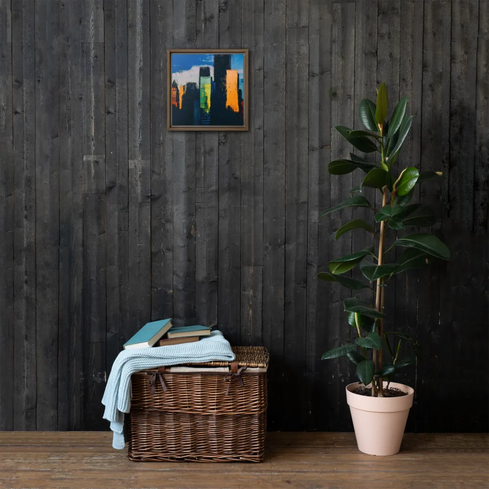 Reflections of Tranquility | Canvas with Brown Frame | 12″×12″
