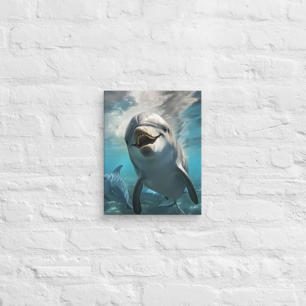 Beneath the Waves: A Dolphin's Dance | Art Print