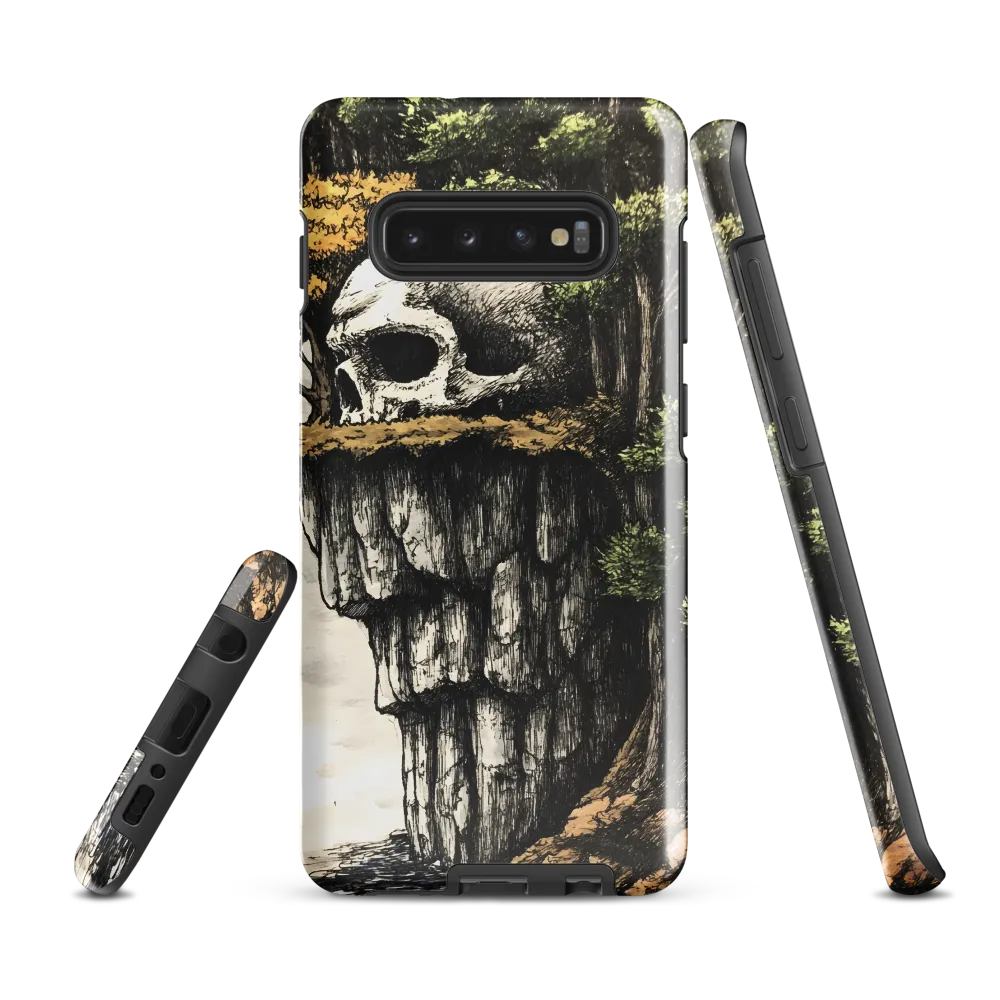 The Whispering Skull: A Surreal Encounter with Nature | Phone Case |  S10 Plus | Tough Case | Glossy