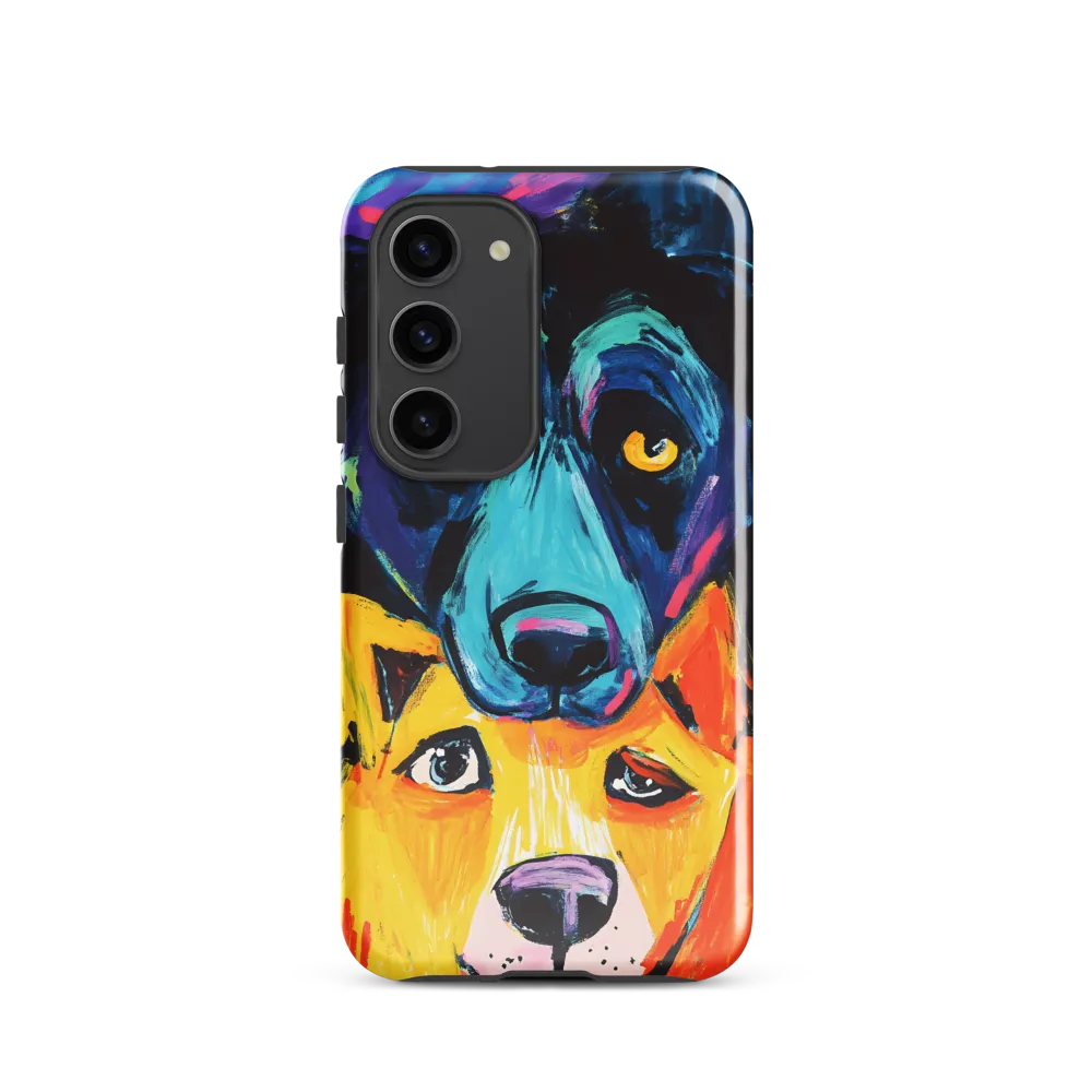Vibrant Companions: An Expression of Canine Spirit | Phone Case |  S23 | Tough Case | Glossy
