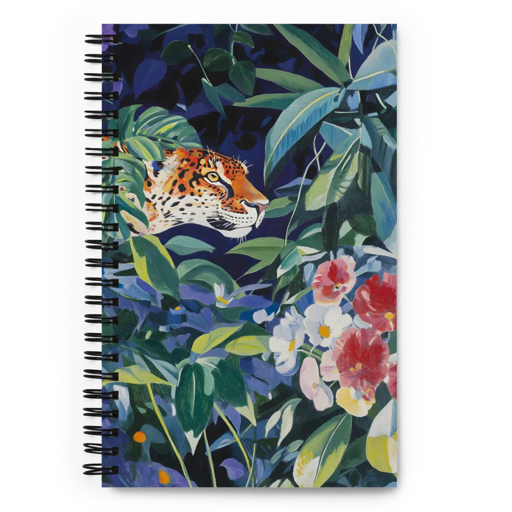 Hidden Majesty: The Jaguar Amongst Tropical Splendor | Spiral Notebook