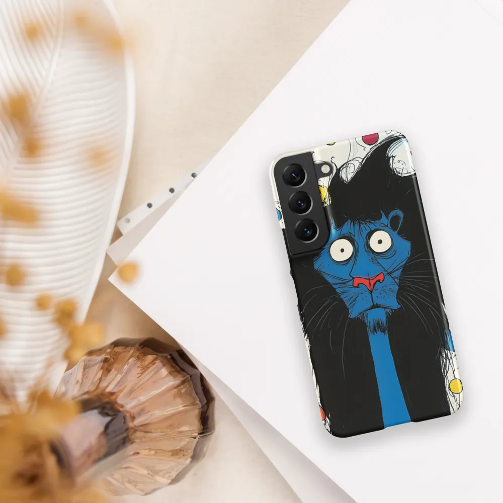 Whimsical Blue Lion