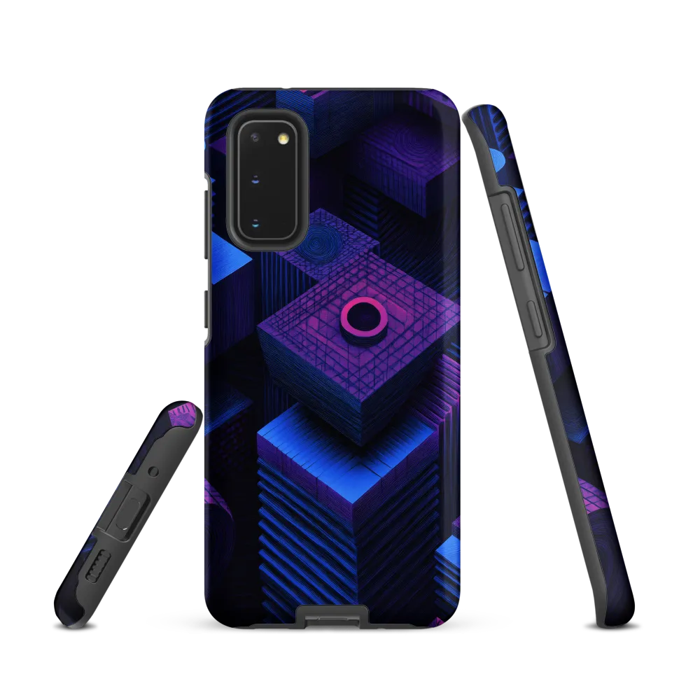 Geometric Dreams in Blue and Purple