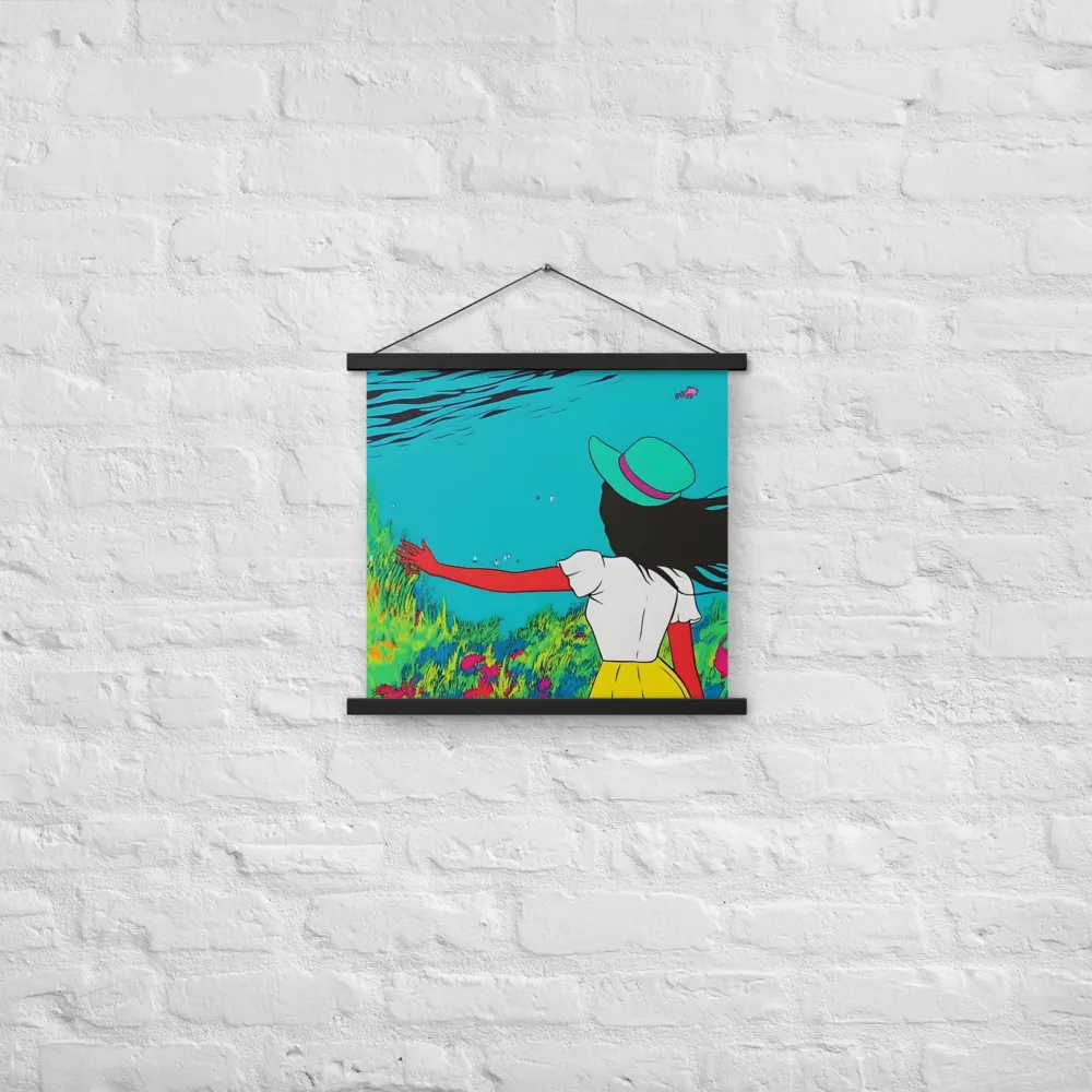 Whimsical Encounter | Poster With Black Wood Hanger | 18″×18″