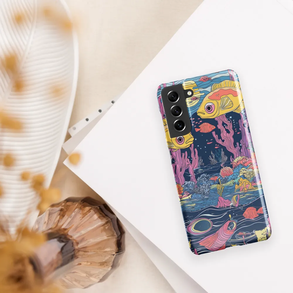 Underwater Dreamscape: A Playful Encounter | Phone Case |  S21 | Snap Case | Glossy