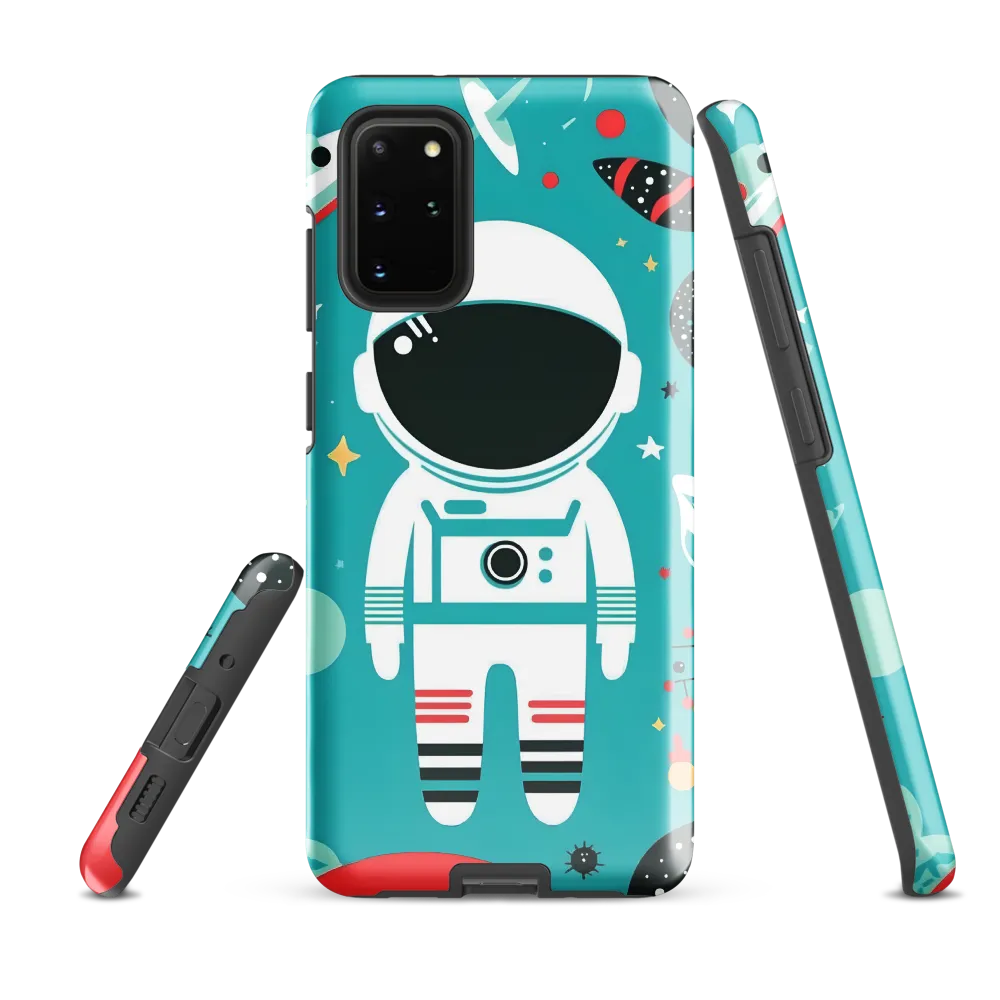 Whimsical Astronaut in Cosmic Wonderland
