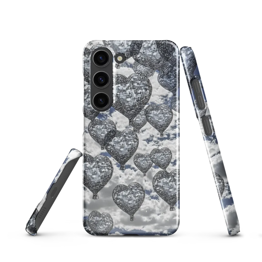 Stippled Hearts Over Cloudscape