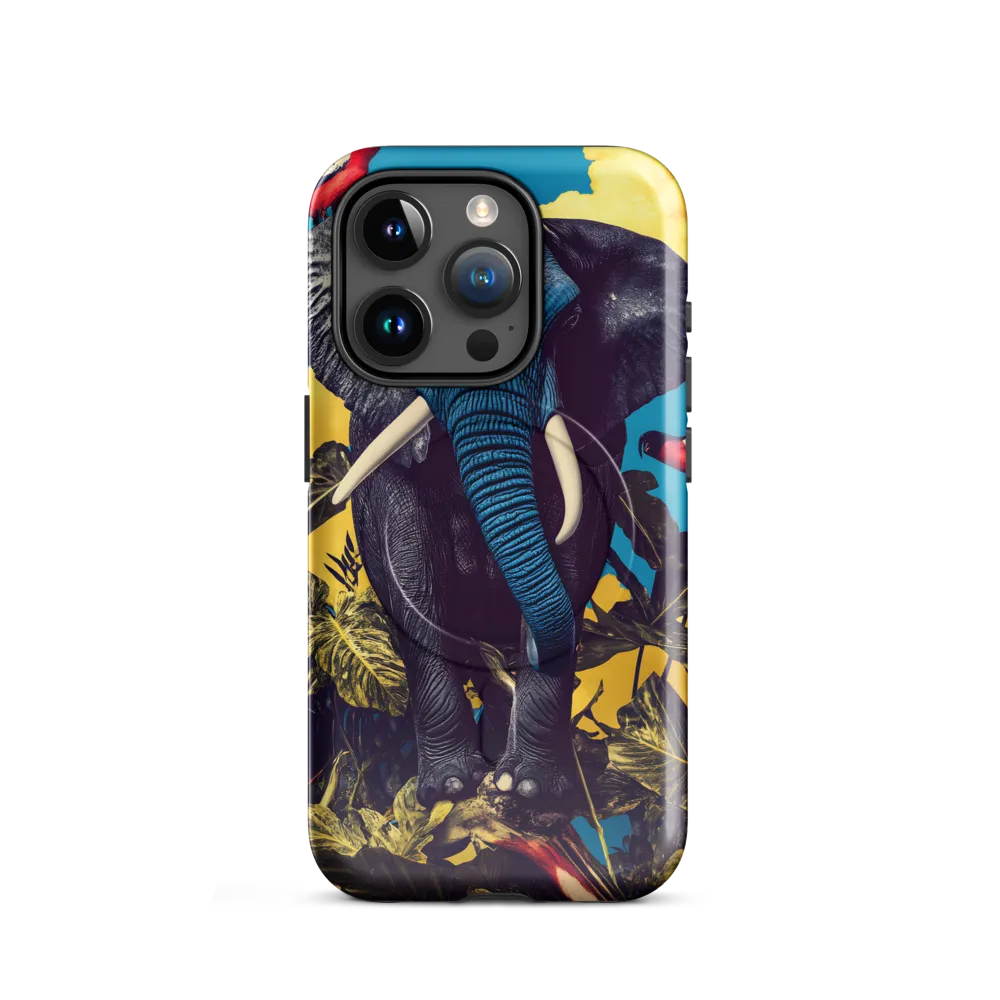 Elephant Dreams in Vibrant Colors | Phone Case |  15 Pro | MagSafe® Tough Case | Glossy