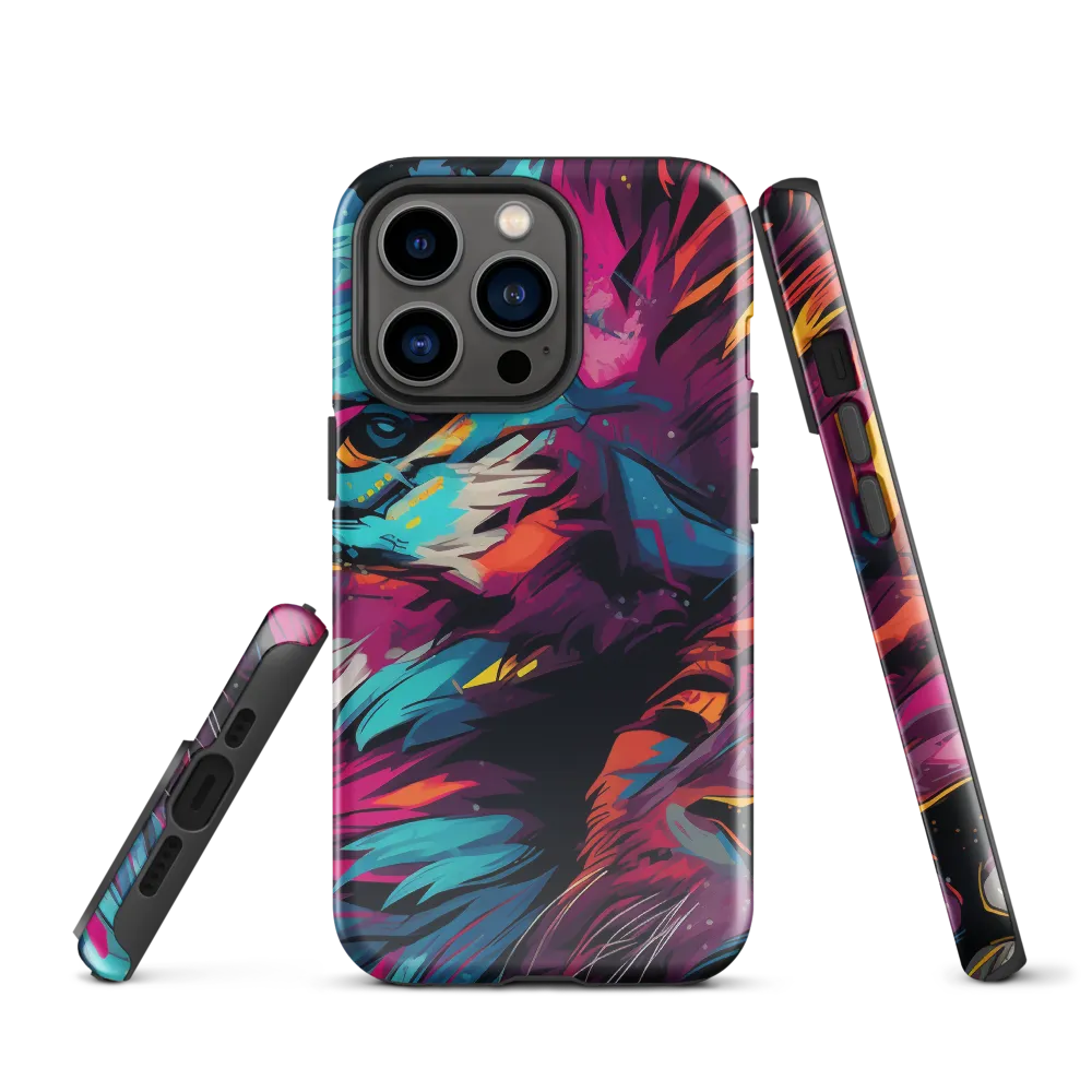 Vivid Majesty: The Modern Lion | Phone Case |  13 Pro | Tough Case | Glossy