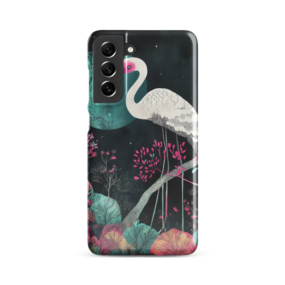 Ethereal Presence: Heron in a Floral Dreamscape
