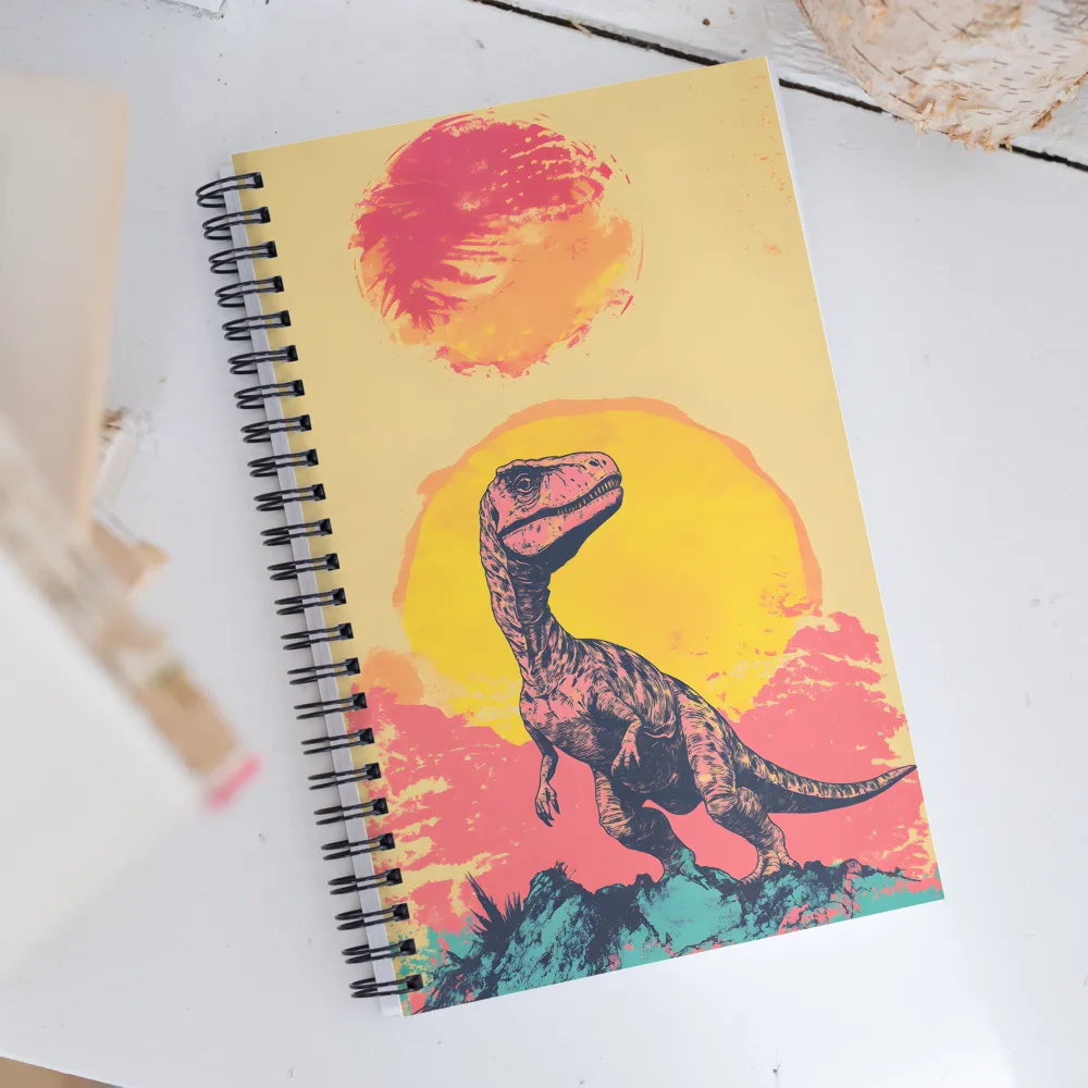 Majestic Dinosaur at Sunrise | Spiral Notebook