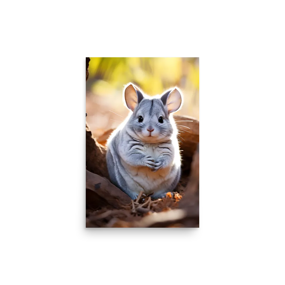 Gentle Whispers of Nature: The Chinchilla | Poster | 12″×18″