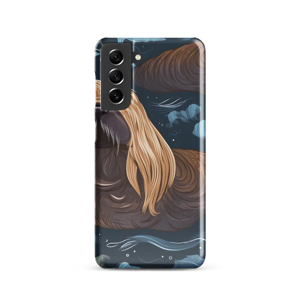 Whimsical Walruses in Deep Blue
