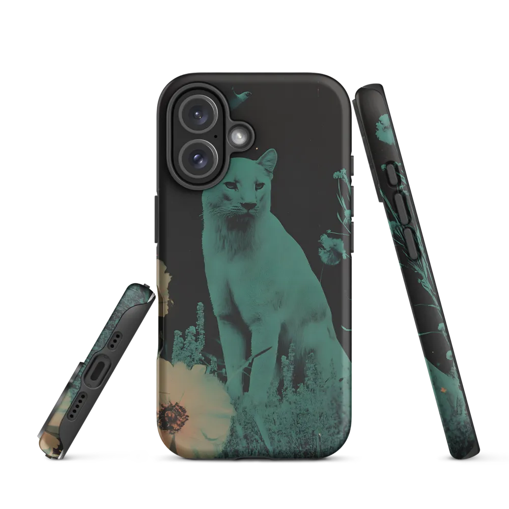 Cyan Reverie: A Surreal Encounter | Phone Case