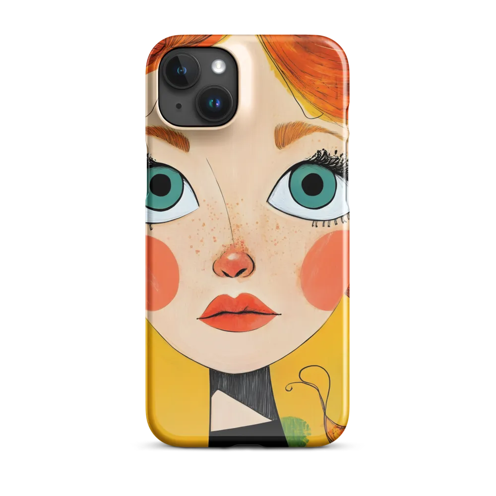 Whimsical Portrait of a Girl | Phone Case |  15 Plus | Snap Case | Glossy