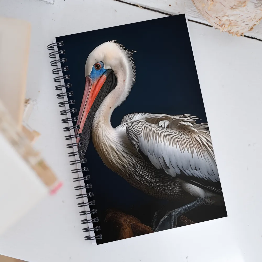 Majestic Pelican Portrait | Spiral Notebook