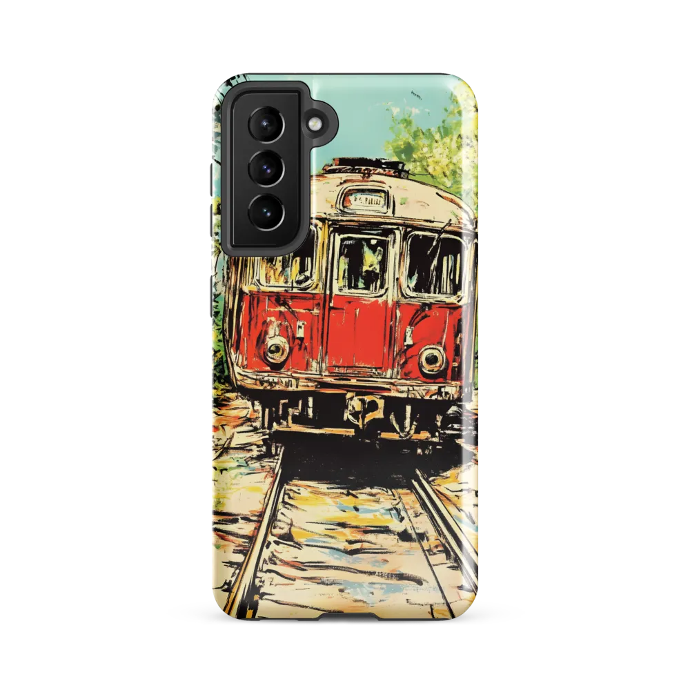 Echoes of Transit: A Train's Journey | Phone Case |  S21 FE | Tough Case | Glossy