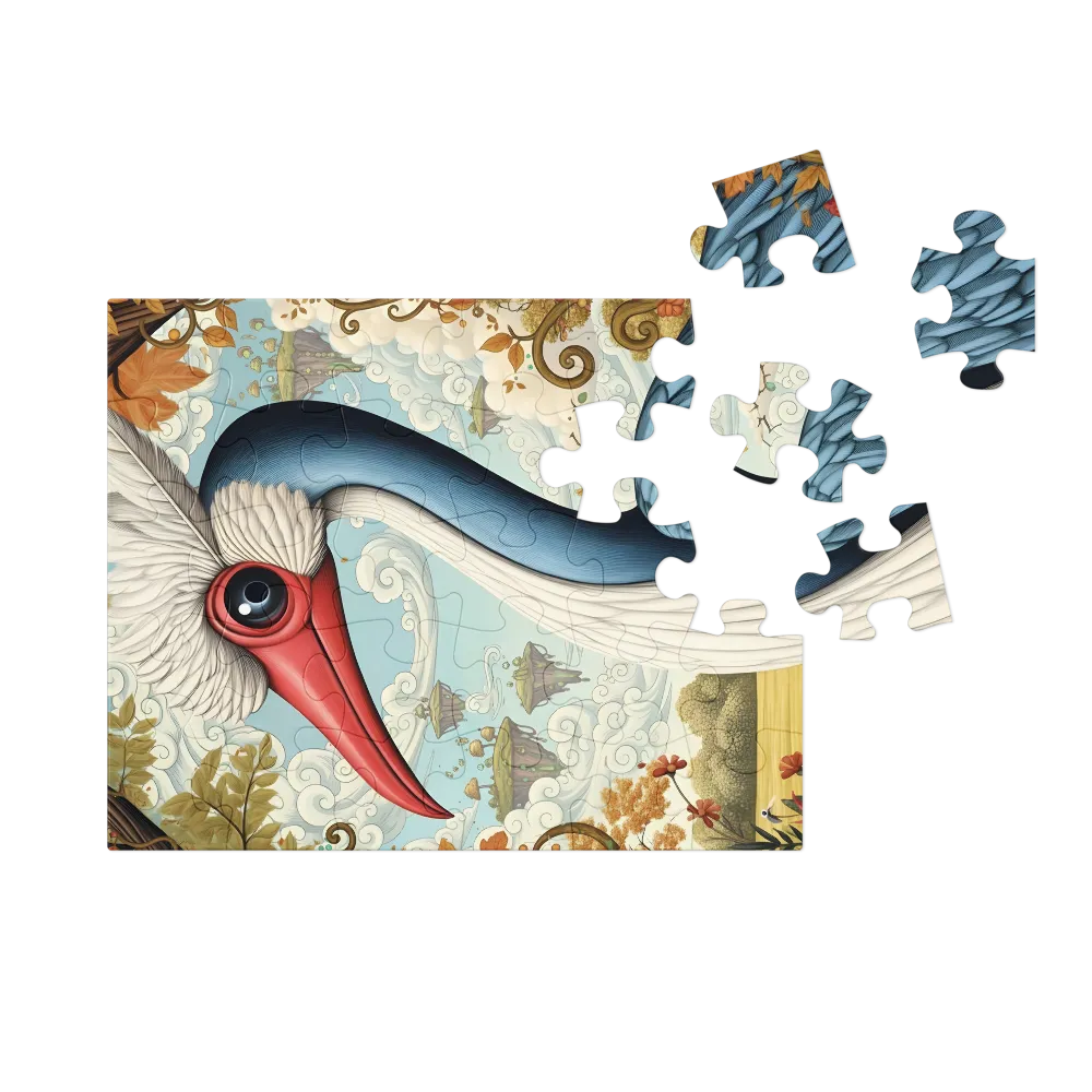 Cloud Crane 
 Jigsaw Puzzle in Tin Box