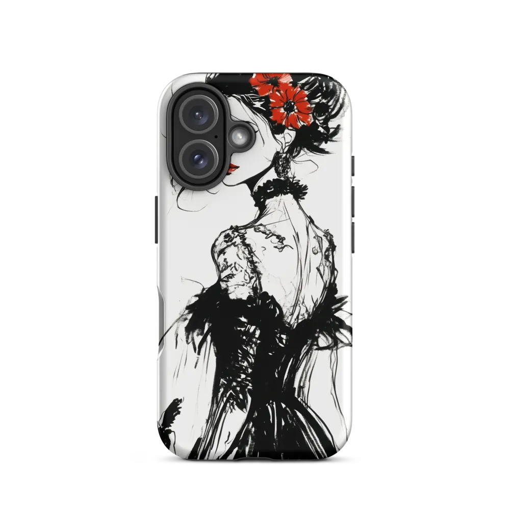 Elegance in Black and Red | Phone Case