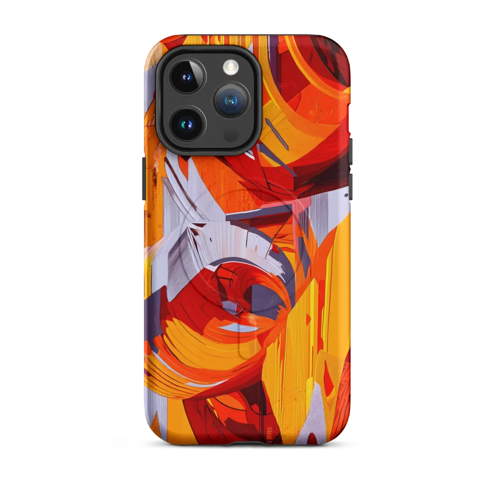 Dynamic Geometric Harmony | Phone Case |  14 Pro Max | MagSafe® Tough Case | Matte