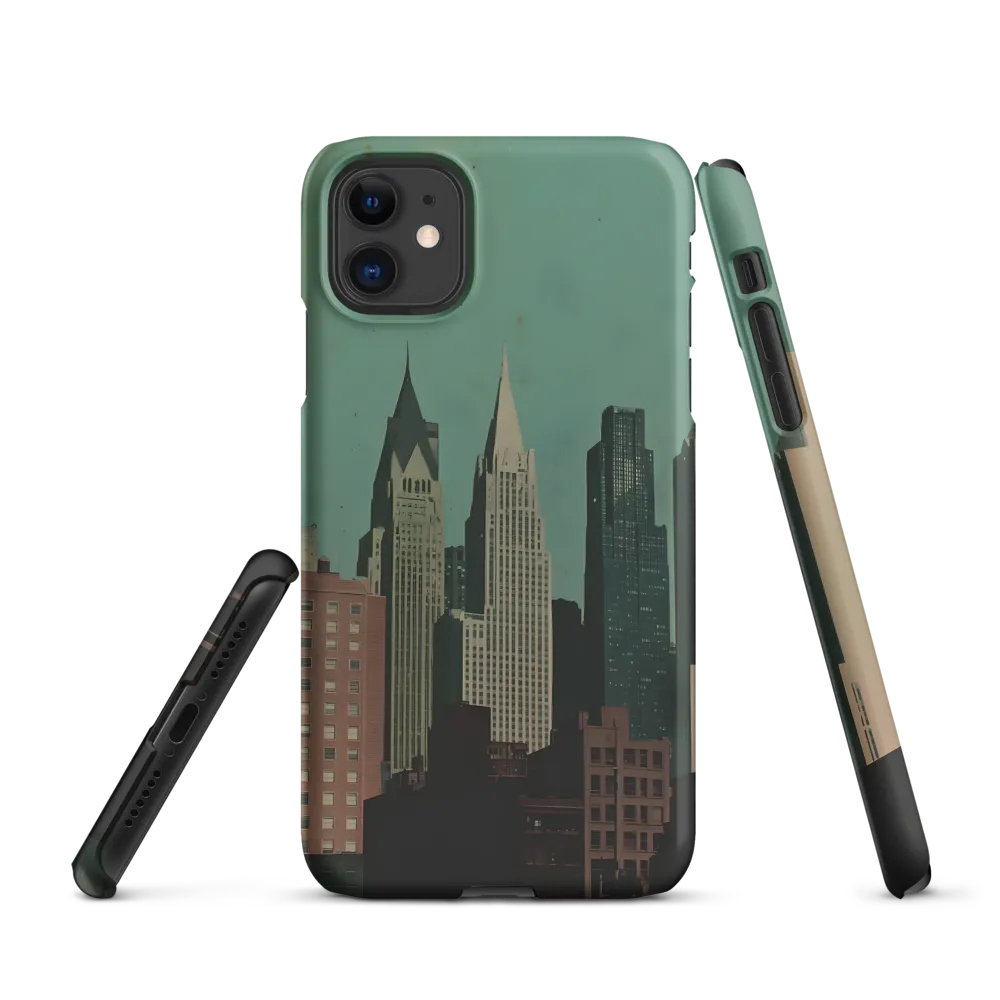 Urban Nostalgia: A Retro Cityscape | Phone Case |  11 | Snap Case | Matte