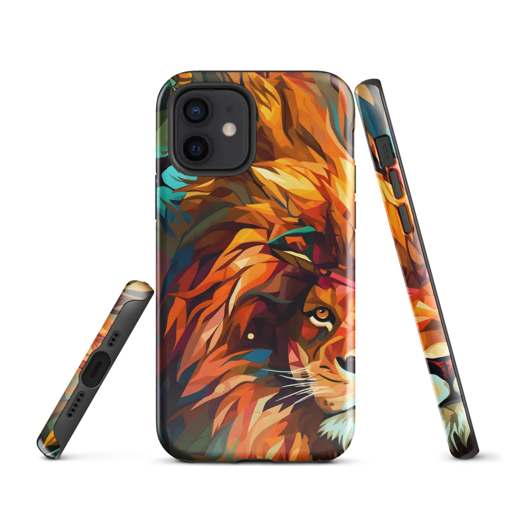 Majestic Gaze: The Polygonal Lion